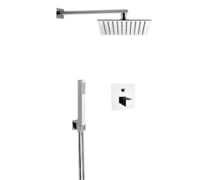 Плитка Remer Q-Elegance Душевая система термостатическая квадратная Q-ELEGANCE хром поверхность глянец