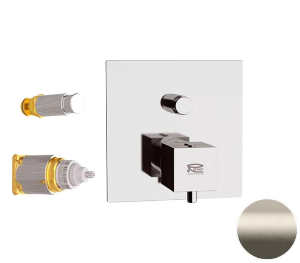 Плитка Remer Q-Elegance Смеситель термостатический для душа Q-ELEGANCE сталь  поверхность матовая