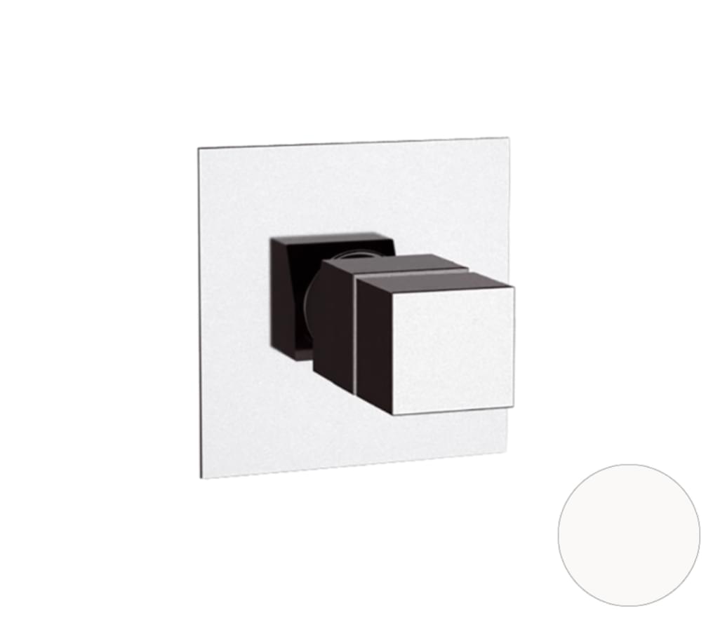 Плитка Remer Q-Elegance Смеситель термостатический для душа встраиваемый Q-ELEGANCE белый матовый  поверхность матовая