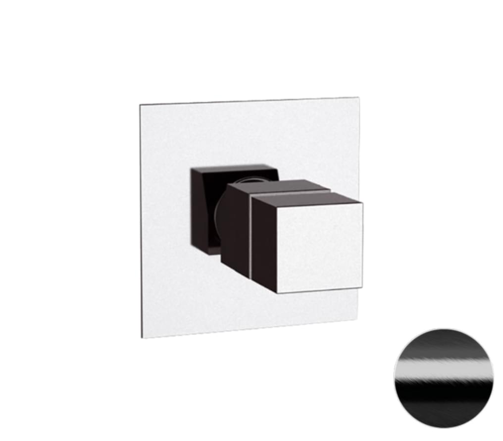 Плитка Remer Q-Elegance Смеситель термостатический для душа встраиваемый Q-ELEGANCE черный брашированный хром  поверхность брашированная