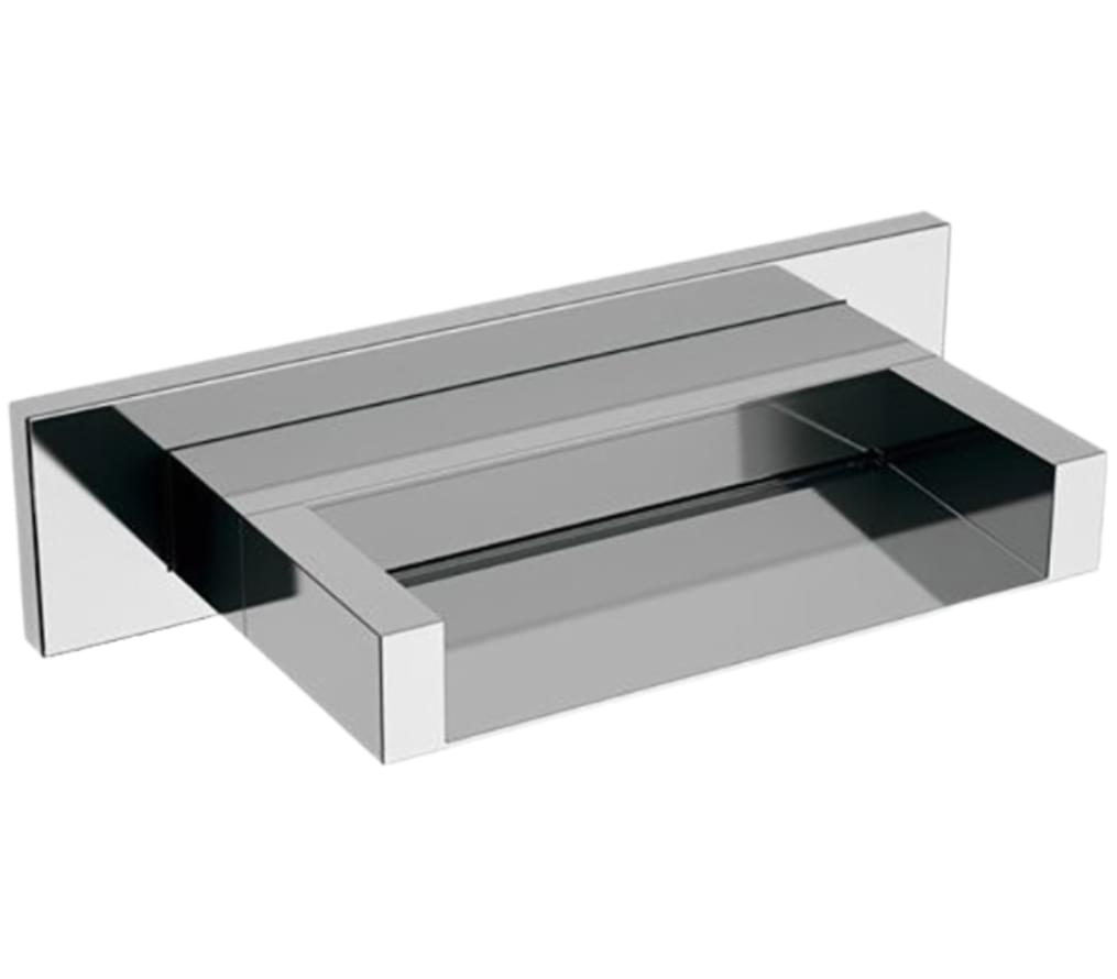 Плитка Remer Qubika Cascata Излив настенный квадратный QUBIKA CASCATA хром  поверхность глянец