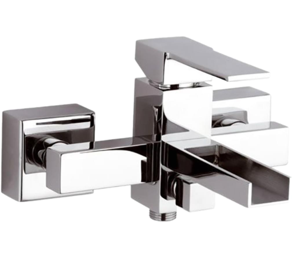 Плитка Remer Qubika Cascata Настенный смеситель для ванны QUBIKA CASCATA хром  поверхность глянец