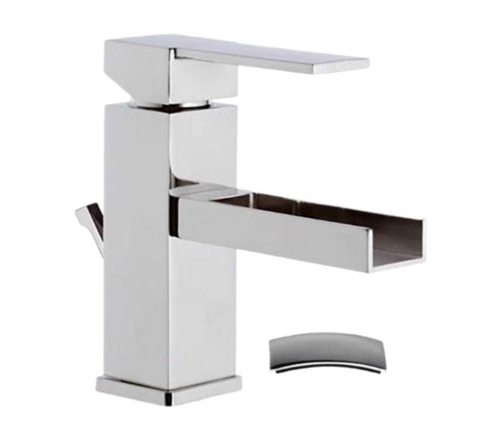Плитка Remer Qubika Cascata Смеситель для раковины квадратный QUBIKA CASCATA хром  поверхность глянец
