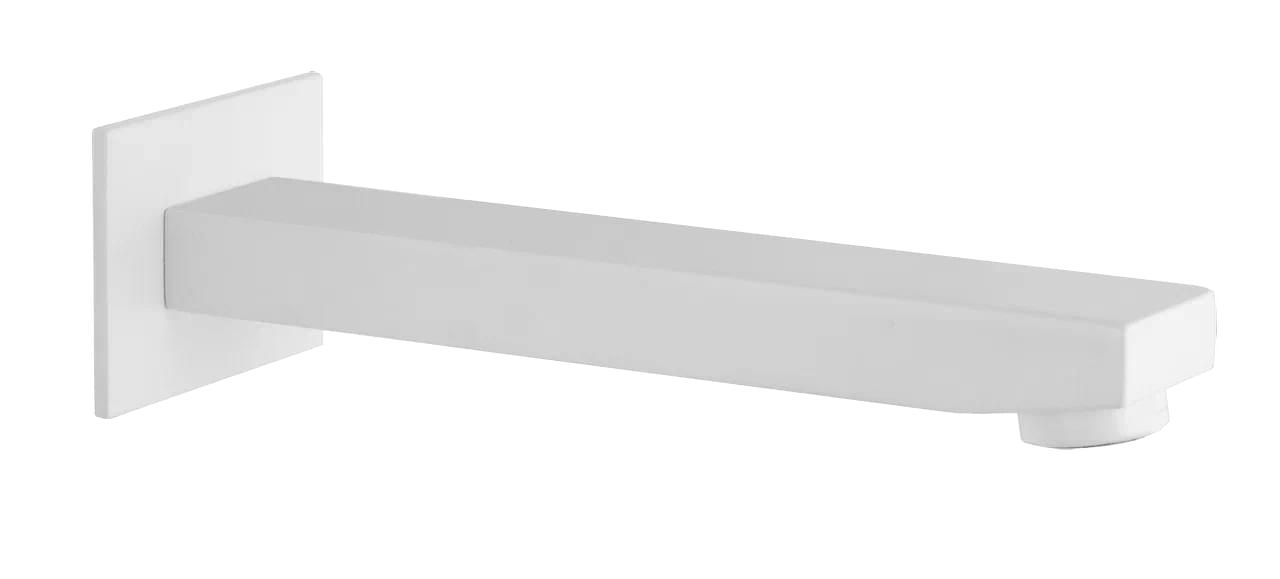 Плитка Remer Qubika Излив настенный 18 см QUBIKA белый матовый  поверхность матовая