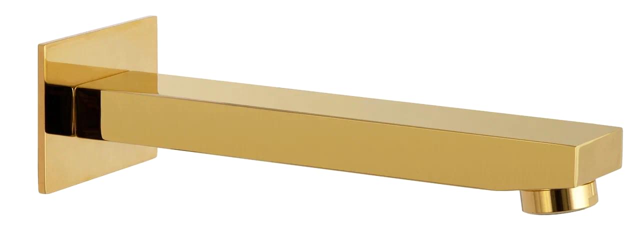 Плитка Remer Qubika Излив настенный 18 см QUBIKA золото глянцевое  поверхность глянец