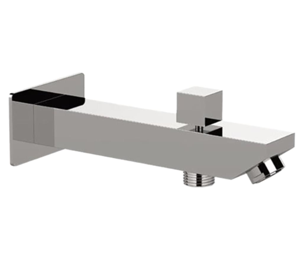 Плитка Remer Qubika Излив настенный 18 см QUBIKA с дивертером хром  поверхность глянец