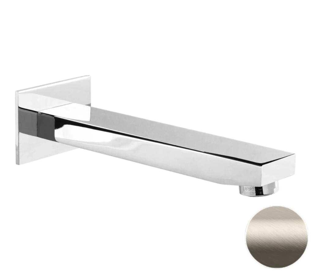 Плитка Remer Qubika Излив настенный 18 см QUBIKA сталь  поверхность матовая