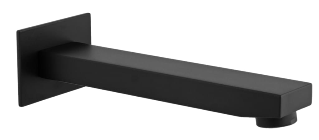 Плитка Remer Qubika Излив настенный 18 см QUBIKA черный матовый  поверхность матовая