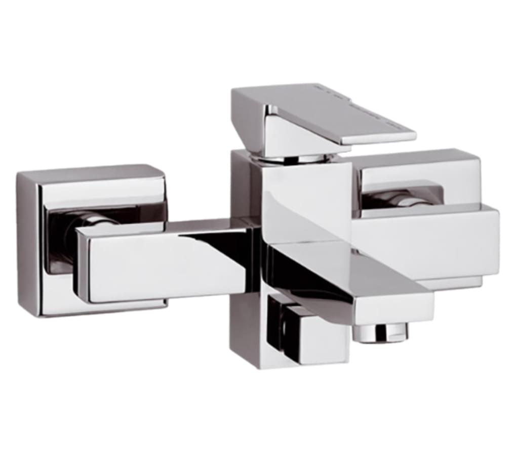 Плитка Remer Qubika Настенный смеситель для ванны QUBIKA хром  поверхность глянец