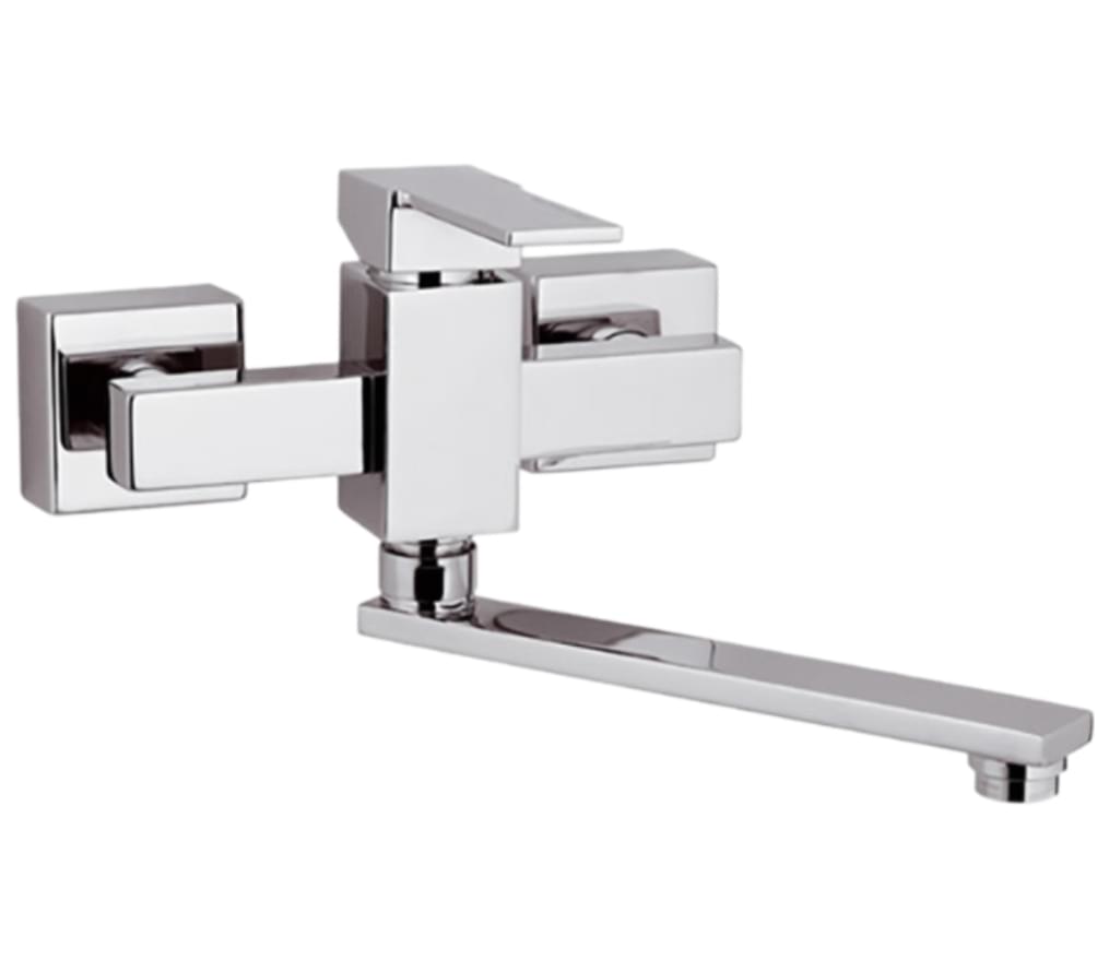 Плитка Remer Qubika Настенный смеситель для кухни QUBIKA хром  поверхность глянец