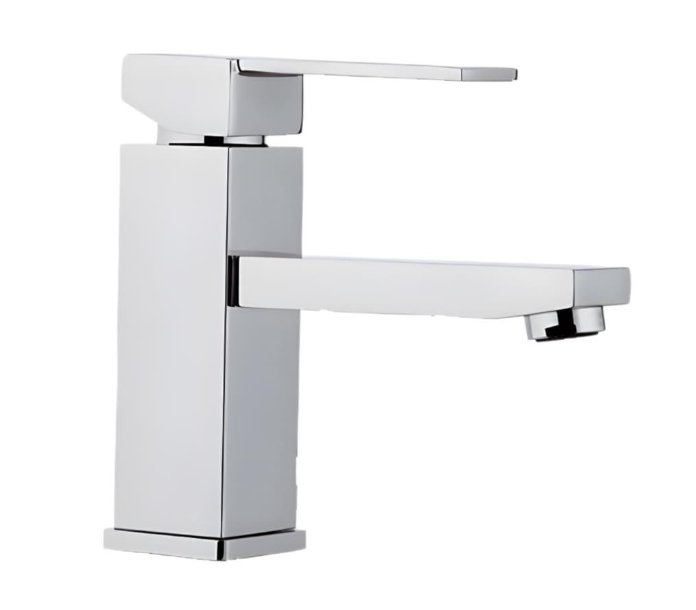 Плитка Remer Qubika Смеситель для раковины QUBIKA хром квадратный  поверхность глянец