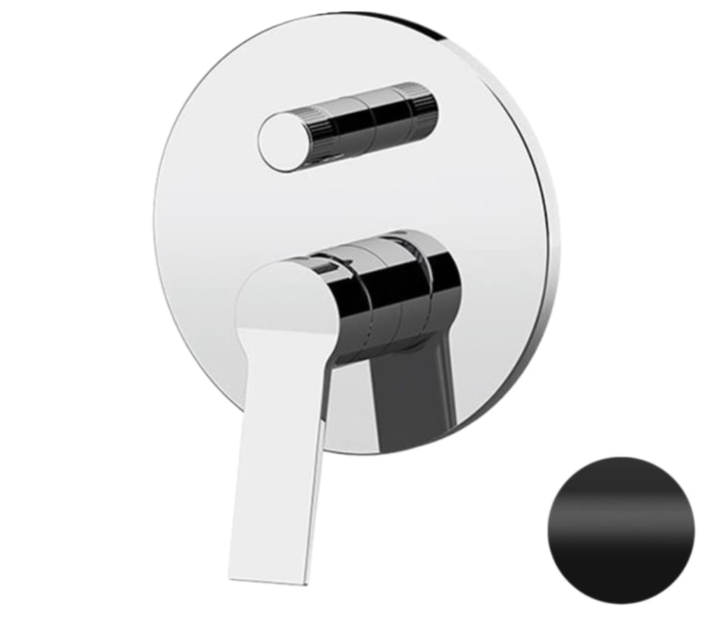 Плитка Remer Slash&Dot Встраиваемый смеситель для душа SLASH&DOT черный матовый  поверхность матовая