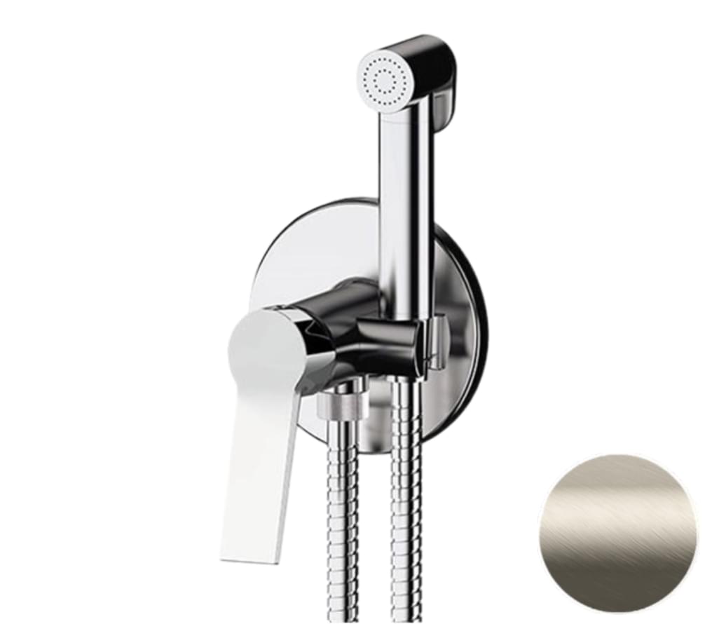 Плитка Remer Slash&Dot Гигиенический душ со смесителем SLASH&DOT сталь  поверхность матовая