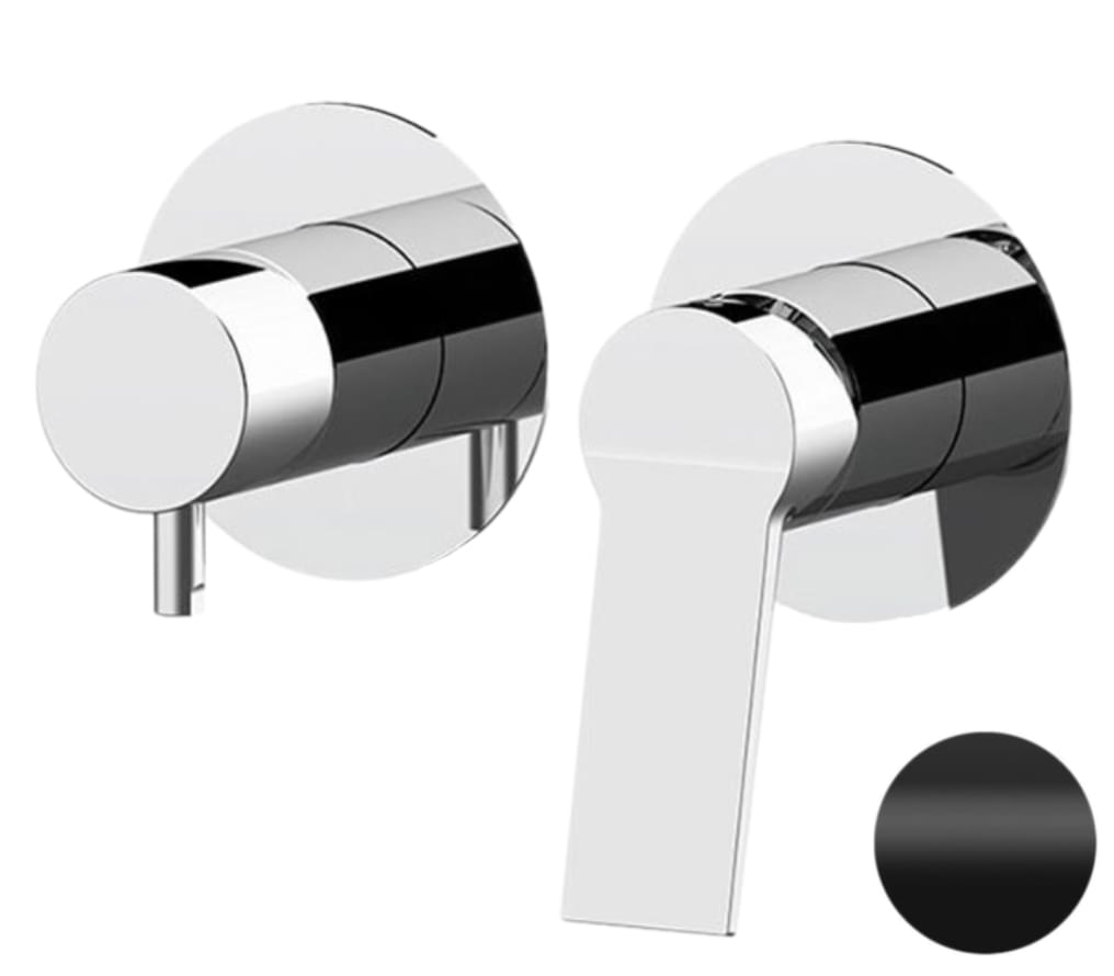 Плитка Remer Slash&Dot Смеситель встраиваемый для душа SLASH&DOT черный матовый  поверхность матовая