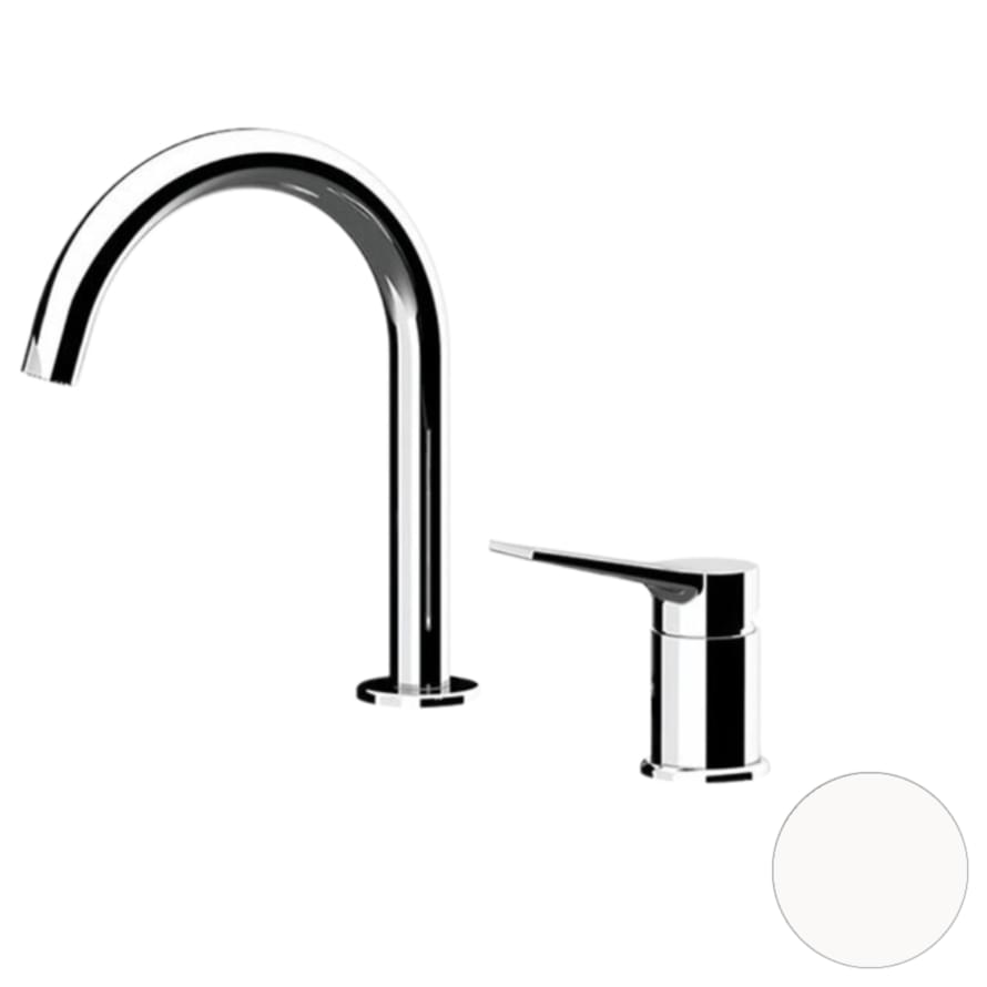 Плитка Remer Slash&Dot Смеситель для раковины SLASH&DOT белый матовый  поверхность матовая