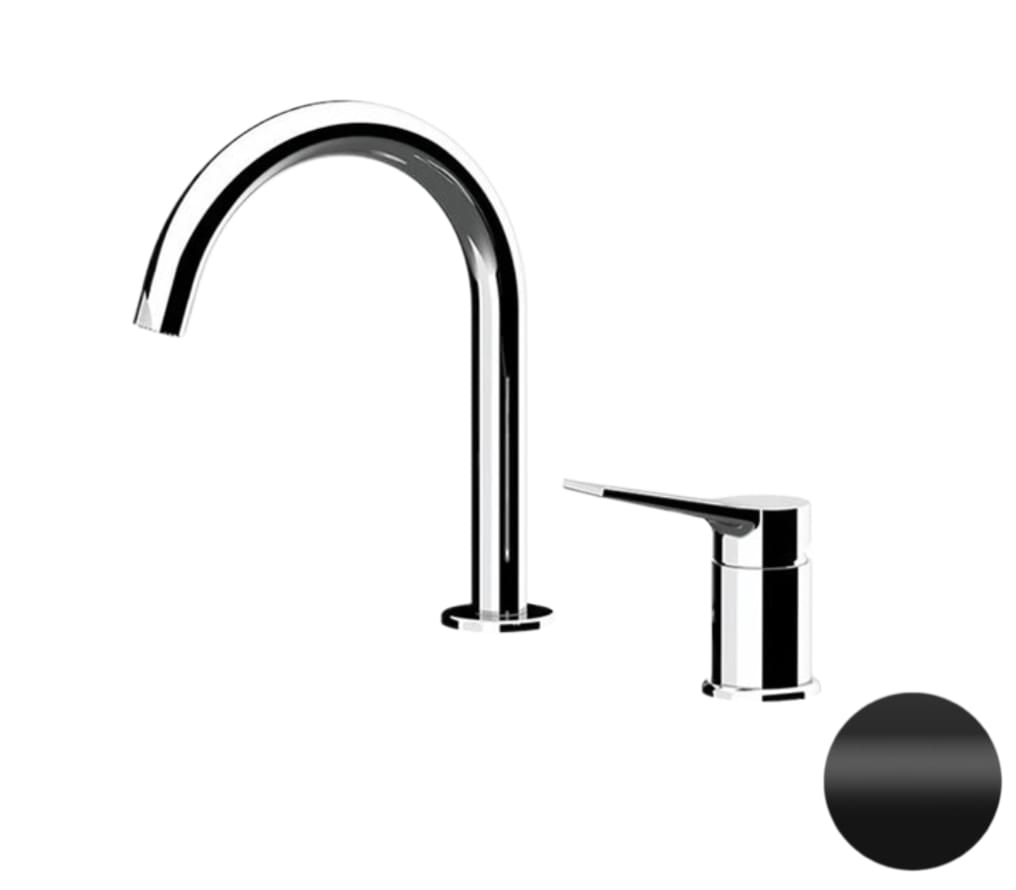 Плитка Remer Slash&Dot Смеситель для раковины SLASH&DOT округлый черный матовый  поверхность матовая