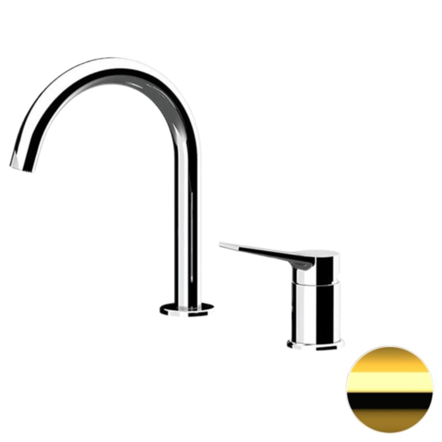 Плитка Remer Slash&Dot Смеситель для раковины с-образный SLASH&DOT золото глянцевое  поверхность глянец