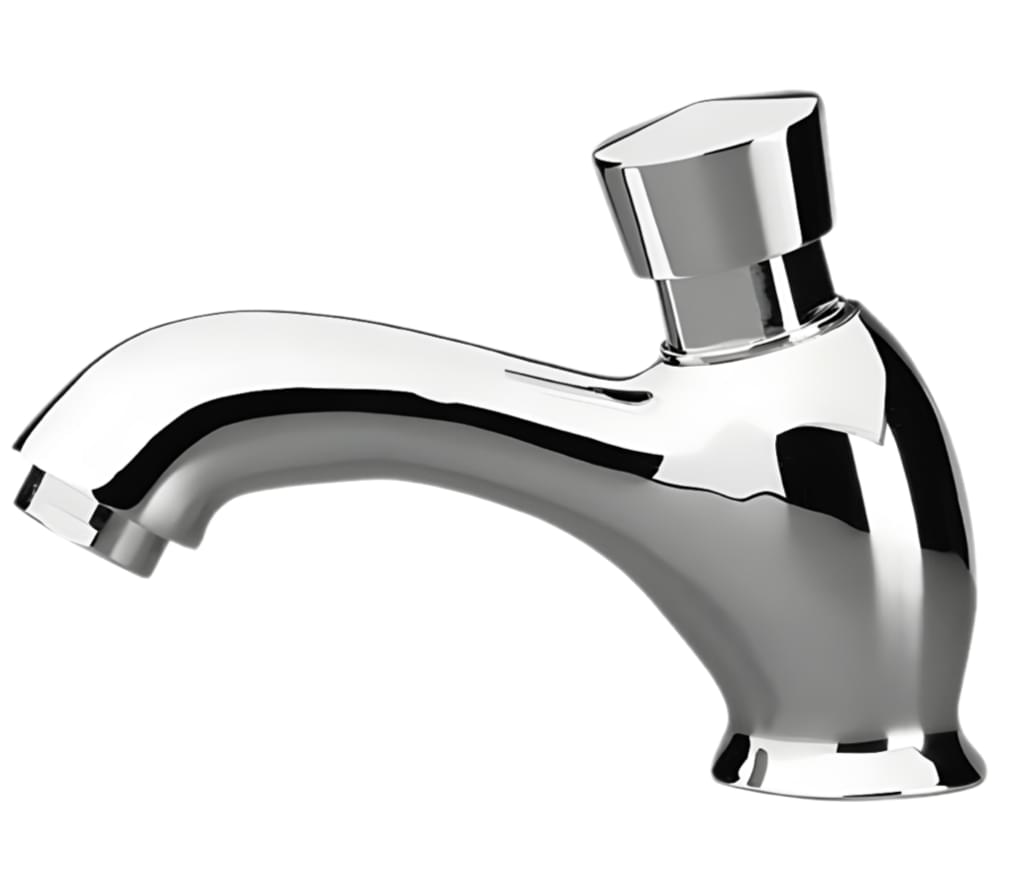 Плитка Remer Tempor Кран порционный округлый TEMPOR для раковины хром  поверхность глянец