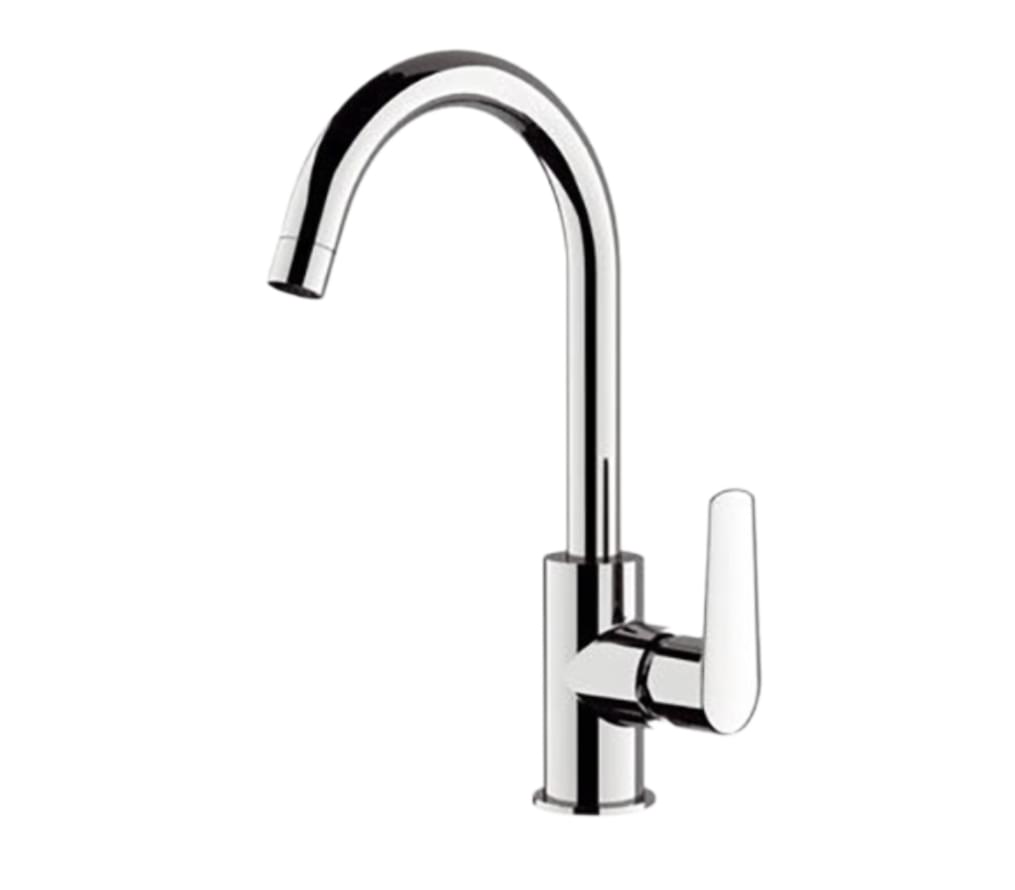 Плитка Remer Vanity Смеситель для кухни с поворотным изливом с-образный VANITY хром  поверхность глянец