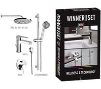 Плитка Remer Winner Набор смесителей для ванной комнаты WINNER хром поверхность глянец