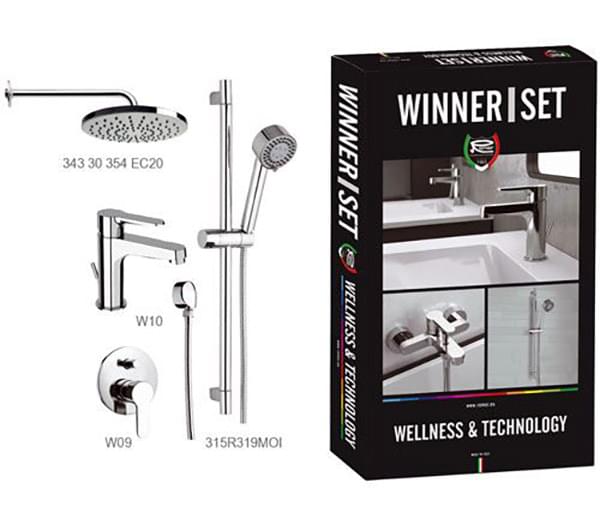 Плитка Remer Winner Набор смесителей для ванной комнаты WINNER хром  поверхность глянец