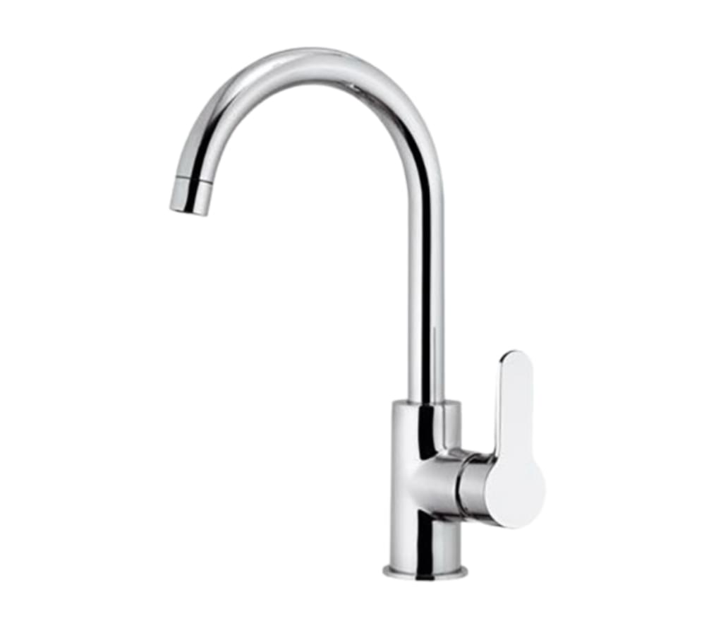 Плитка Remer Winner Смеситель для кухни с поворотным изливом WINNER хром  поверхность глянец
