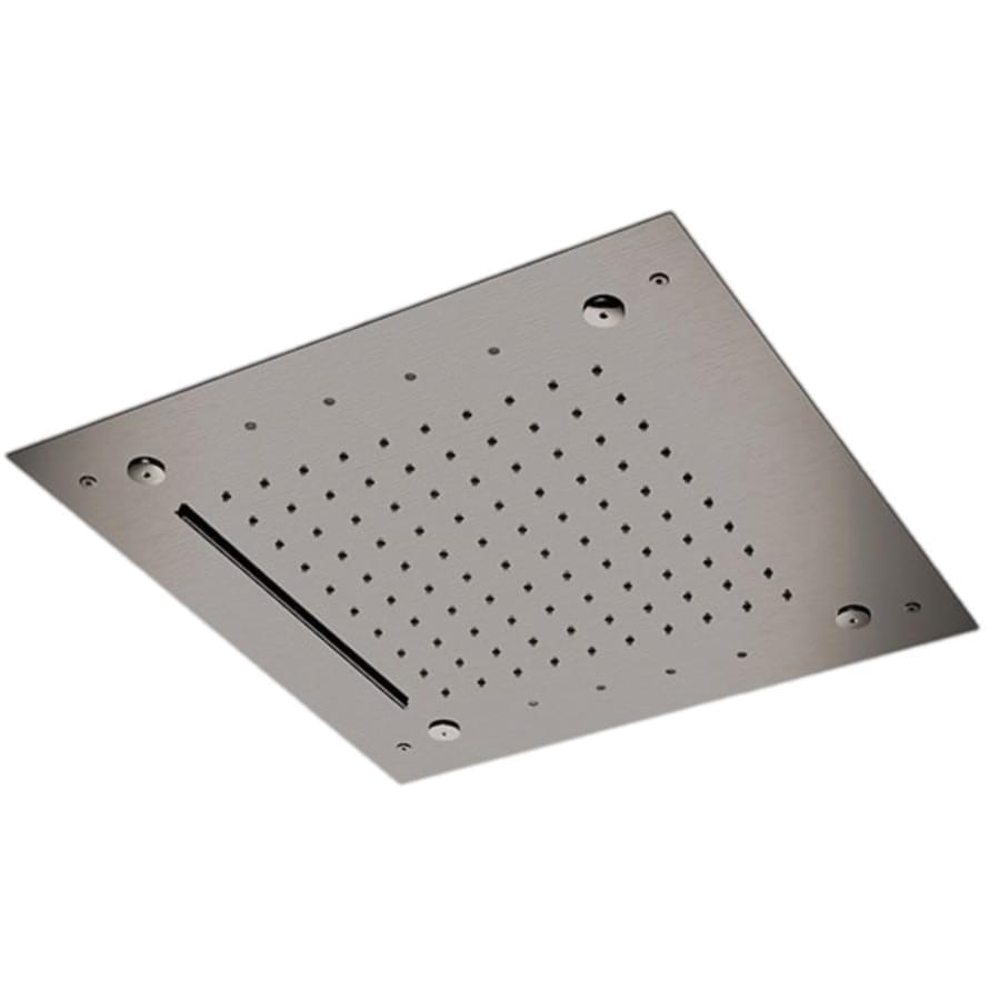 Плитка Remer X Style Inox Верхний душ потолочный с подсветкой X STYLE INOX 44 см нержавеющая сталь  поверхность матовая