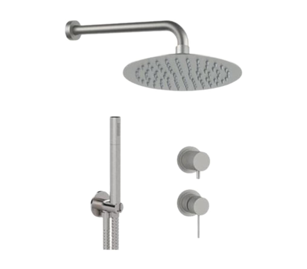 Плитка Remer X Style Inox Душевая система на 2 выхода X STYLE INOX нержавеющая сталь  поверхность матовая