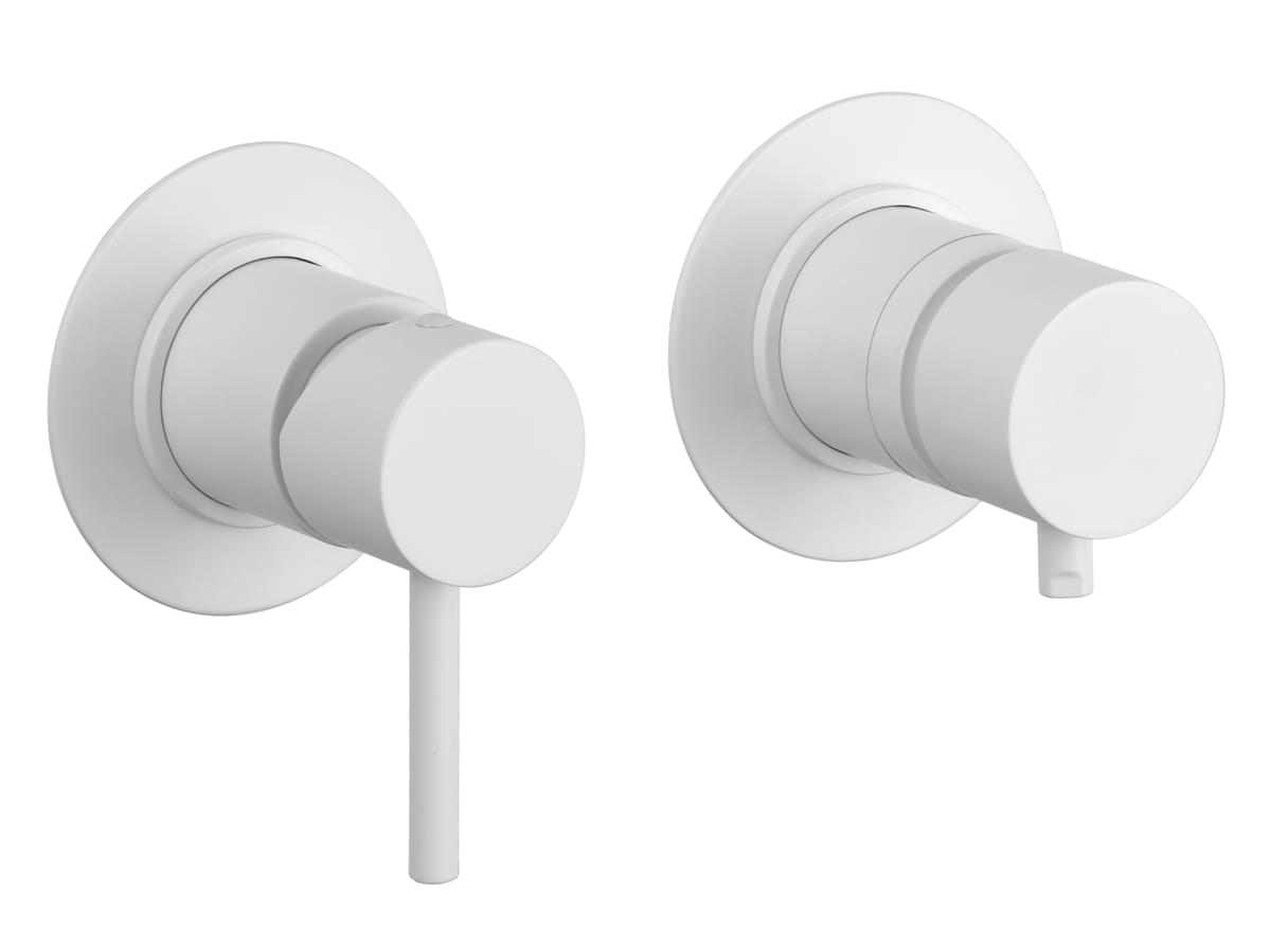 Плитка Remer X Style Встраиваемый округлый смеситель для душа X STYLE белый матовый  поверхность матовая