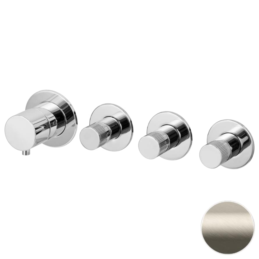 Плитка Remer X Style Встраиваемый округлый смеситель для душа X STYLE сталь  поверхность матовая