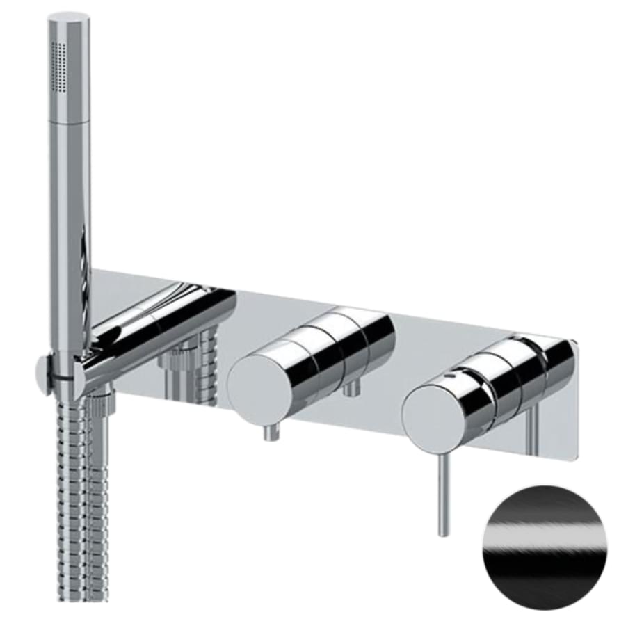 Плитка Remer X Style Встраиваемый смеситель для душа X STYLE черный брашированный  поверхность брашированная