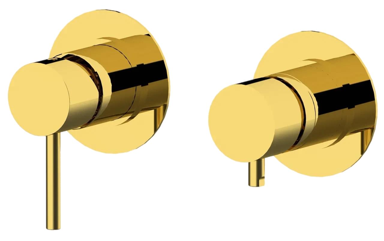 Плитка Remer X Style Встраиваемый смеситель для душа на 2 выхода X STYLE золото глянцевое  поверхность глянец