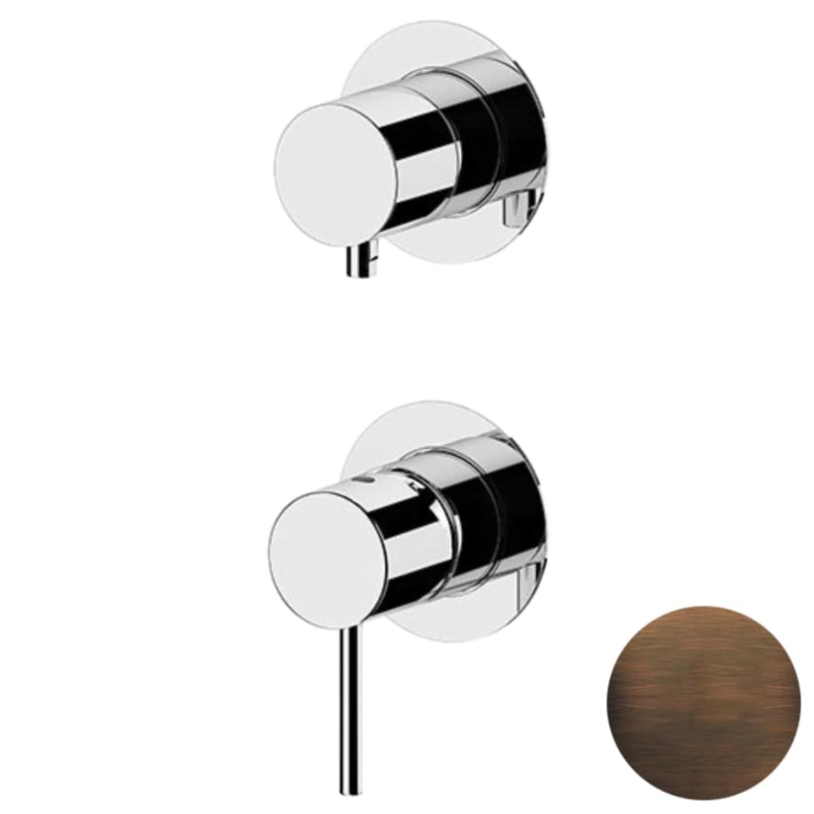 Плитка Remer X Style Встраиваемый смеситель для душа округлый X STYLE бронза масляная  поверхность матовая