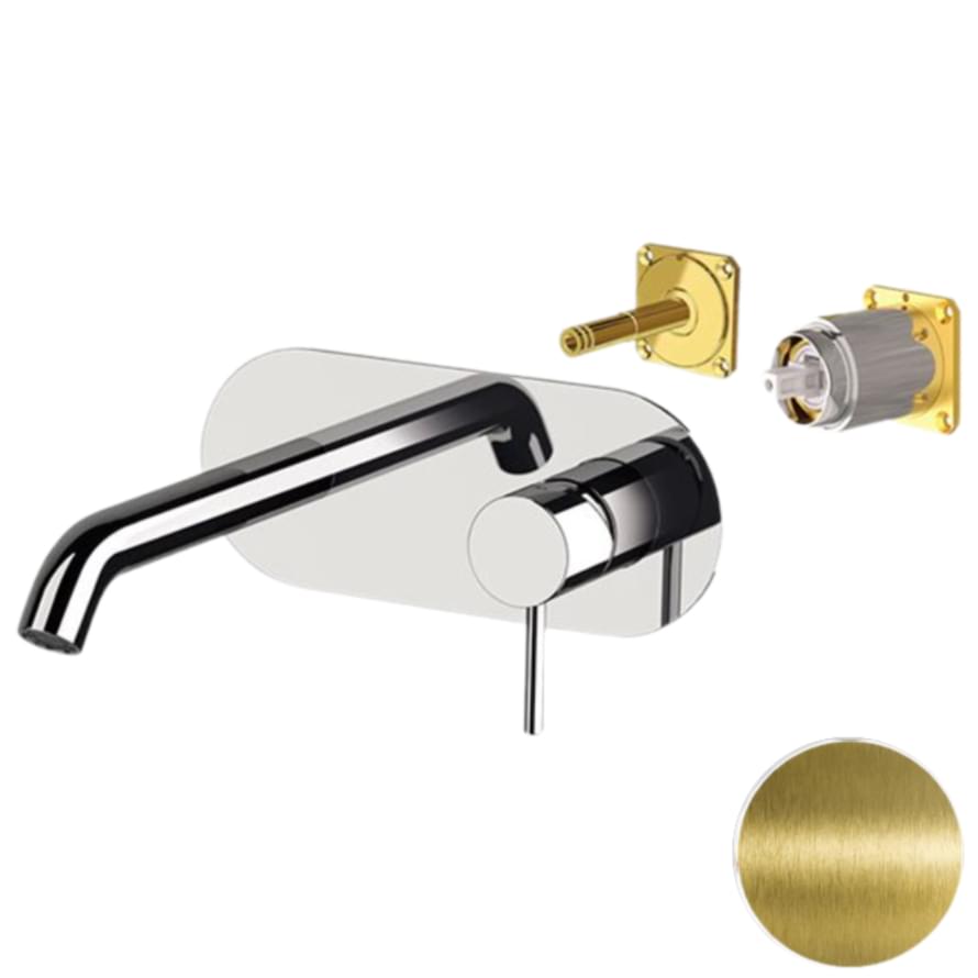 Плитка Remer X Style Встраиваемый смеситель для раковины X STYLE состаренная латунь  поверхность брашированная