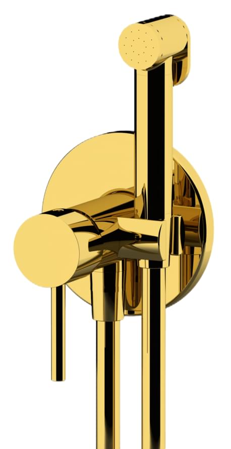 Плитка Remer X Style Гигиенический душ со смесителем X STYLE золото глянцевое  поверхность глянец