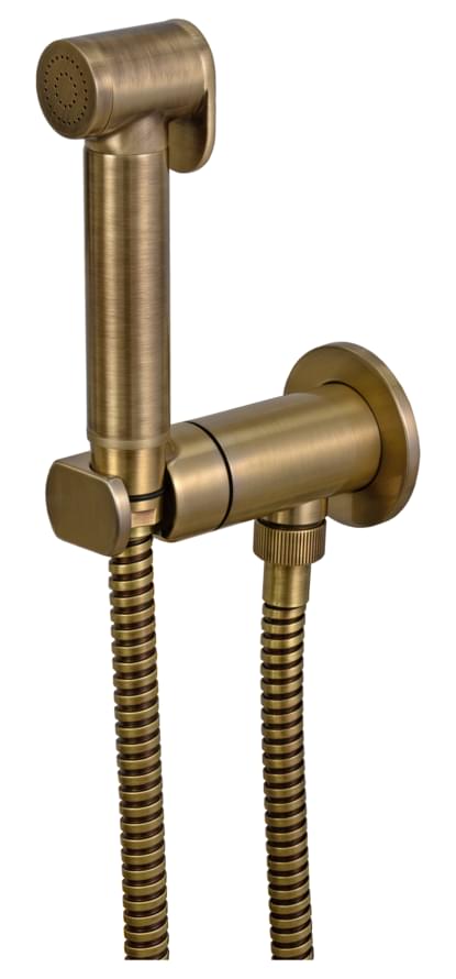 Плитка Remer X Style Гигиенический душ со смесителем X STYLE латунь состаренная  поверхность брашированная
