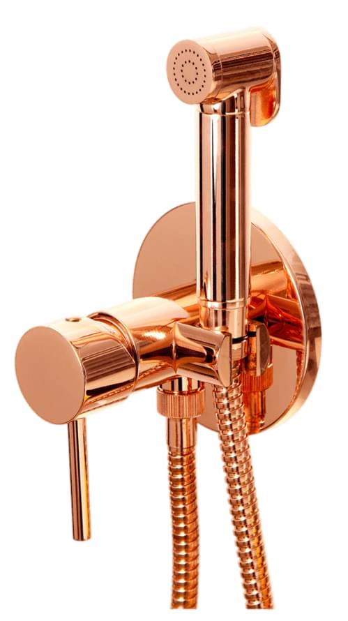 Плитка Remer X Style Гигиенический душ со смесителем X STYLE округлый медь глянцевая  поверхность глянец