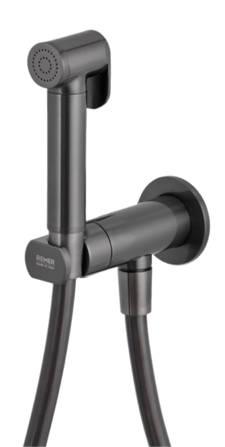 Плитка Remer X Style Гигиенический душ со смесителем X STYLE черный брашированный  поверхность брашированная