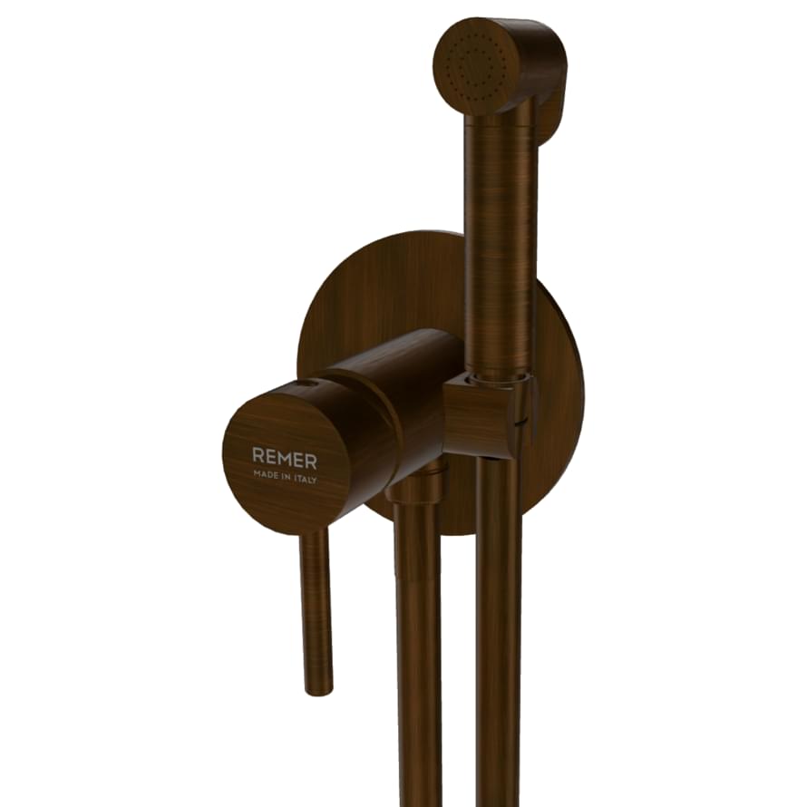 Плитка Remer X Style Гигиенический душ со смесителем округлый X STYLE бронза масляная  поверхность матовая