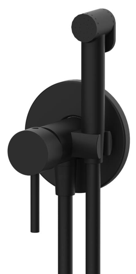 Плитка Remer X Style Гигиенический душ со смесителем округлый X STYLE черный матовый  поверхность матовая