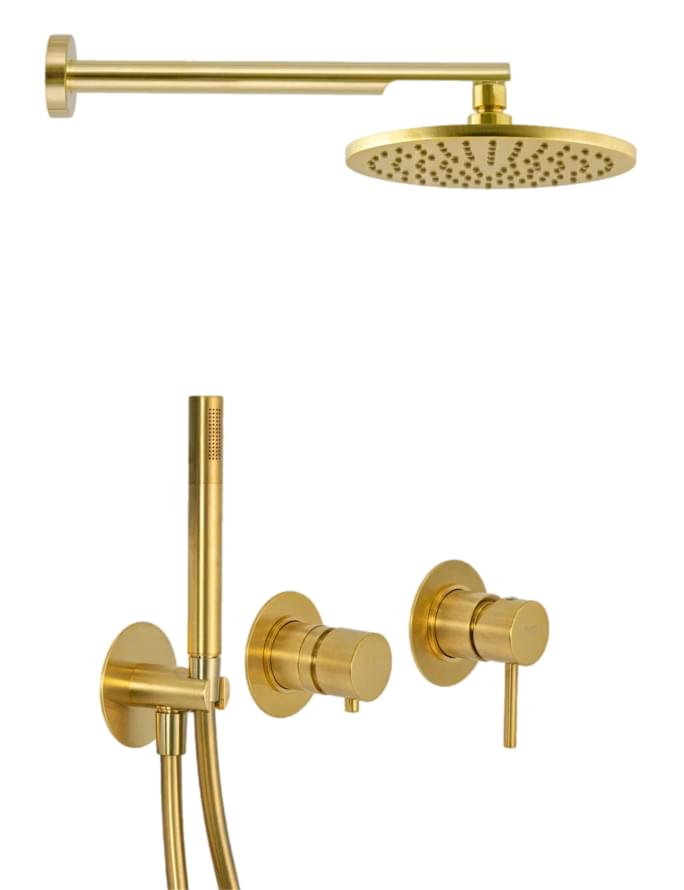 Плитка Remer X Style Душевая система X STYLE золото брашированное  поверхность брашированная