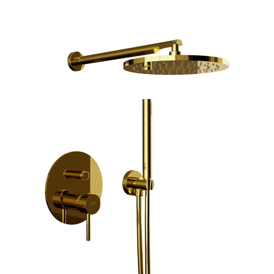 Плитка Remer X Style Душевая система X STYLE округлая золото глянцевое  поверхность глянец