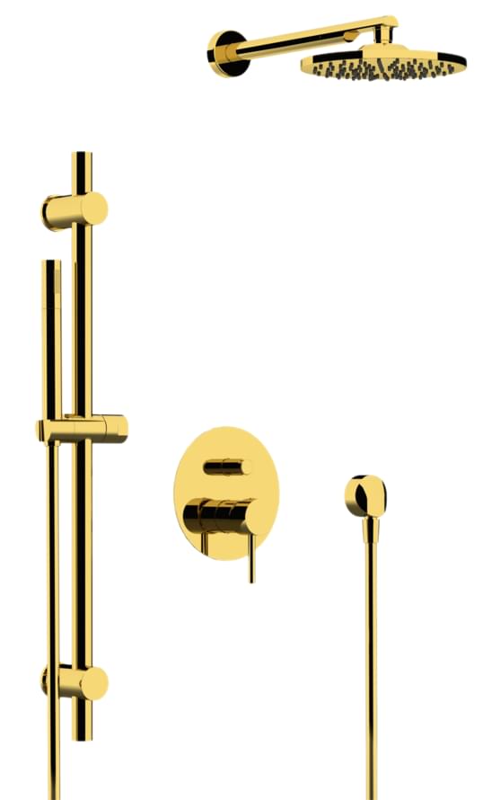 Плитка Remer X Style Душевая система на 2 выхода X STYLE золото глянцевое  поверхность глянец