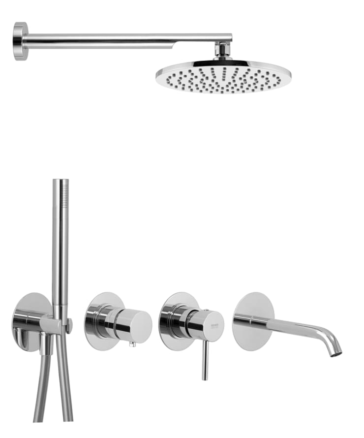 Плитка Remer X Style Душевая система с верхним душем X STYLE хром  поверхность глянец