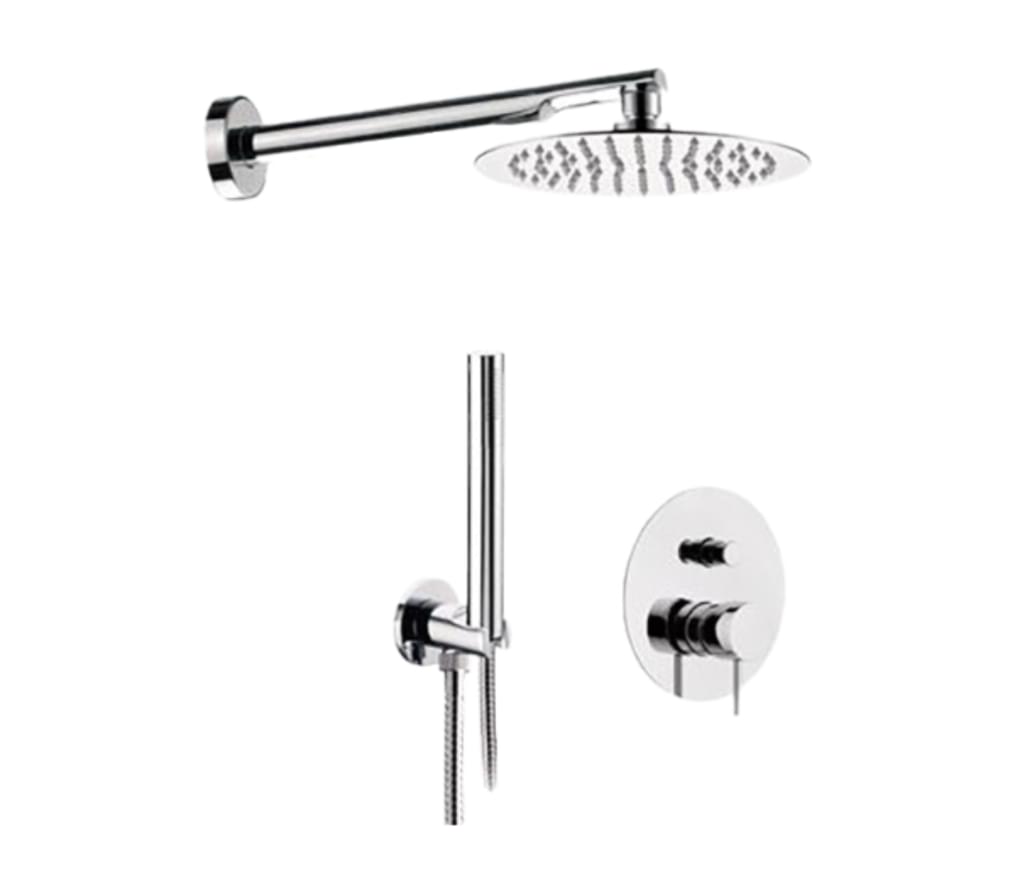 Плитка Remer X Style Душевая система с верхним душем и ручной лейкой X STYLE хром  поверхность глянец