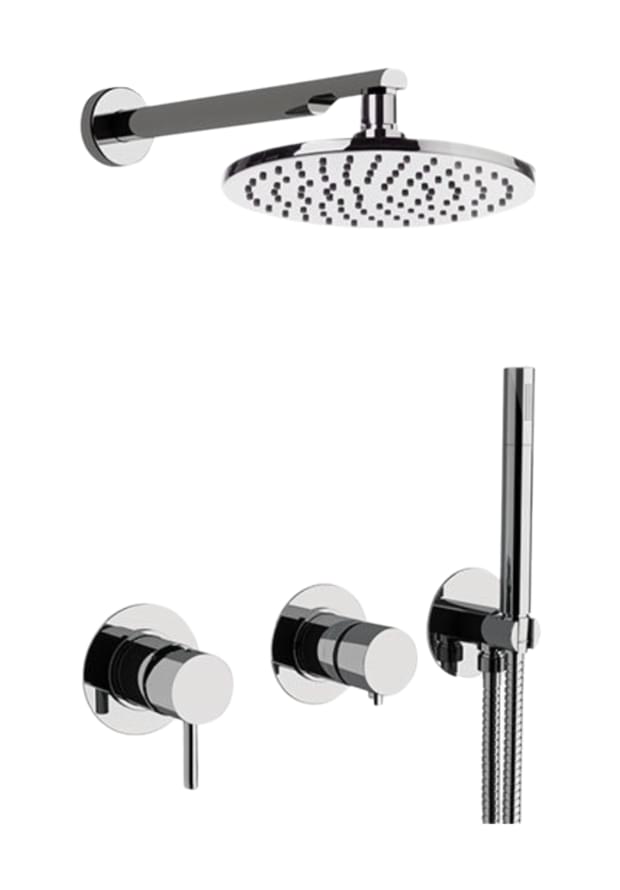 Плитка Remer X Style Душевая система с верхним душем округлая X STYLE хром  поверхность глянец