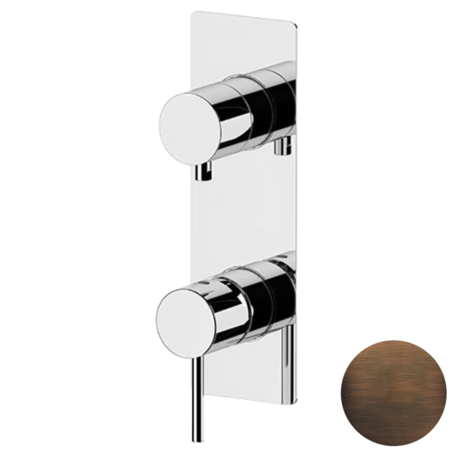 Плитка Remer X Style Квадратный встраиваемый смеситель для душа X STYLE бронза масляная  поверхность матовая