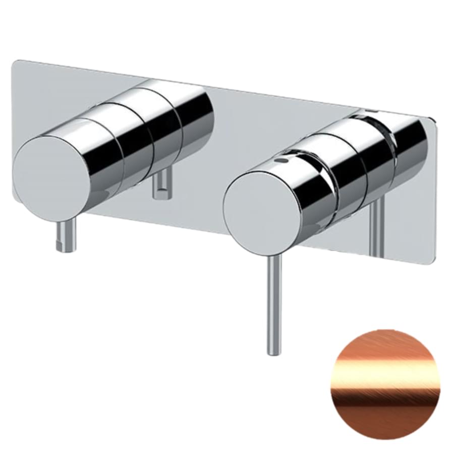 Плитка Remer X Style Квадратный смеситель для душа X STYLE медь брашированная  поверхность брашированная