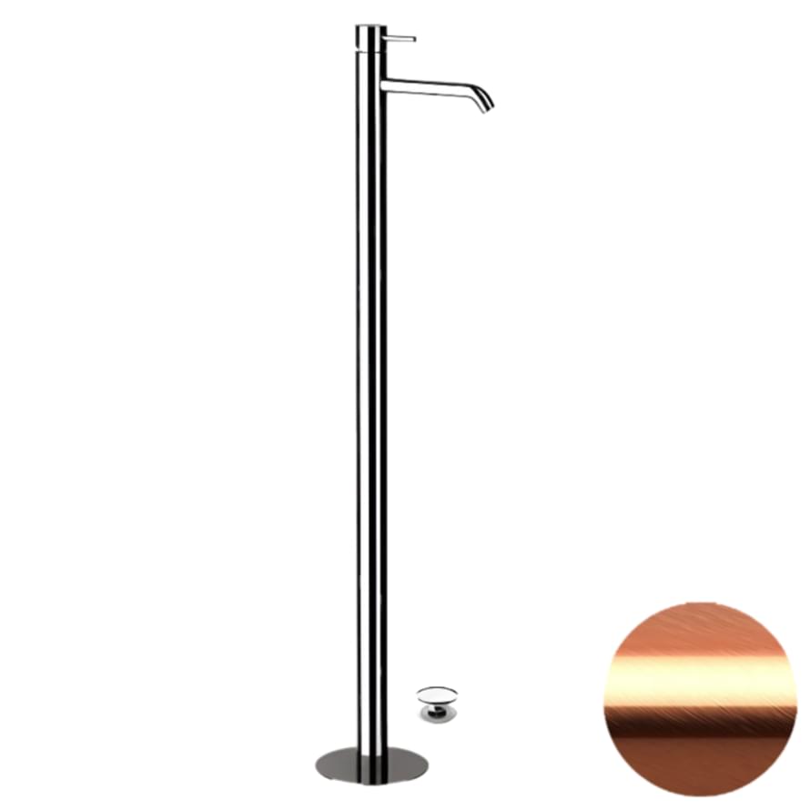 Плитка Remer X Style Напольный смеситель для раковины X STYLE медь брашированная  поверхность брашированная