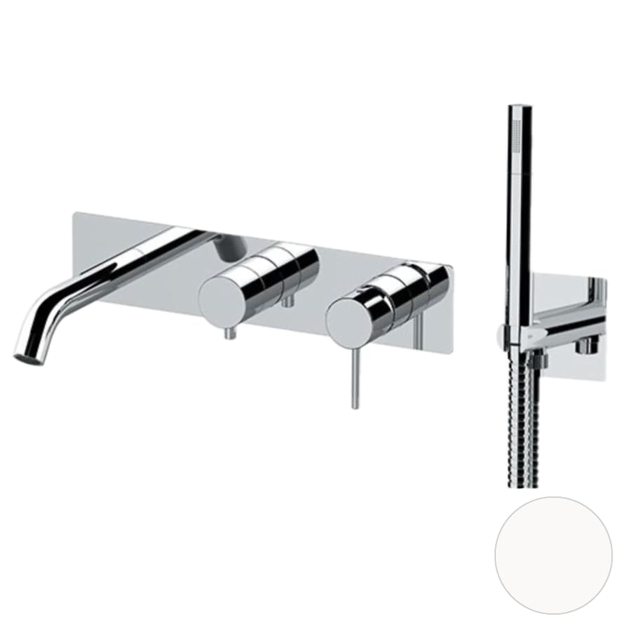 Плитка Remer X Style Настенный меситель для ванны X STYLE белый матовый  поверхность матовая